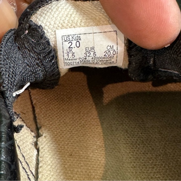 Vans Off The Wall Black Slip On Shoes Preschool Boys Size 2Y - Picture 6 of 6